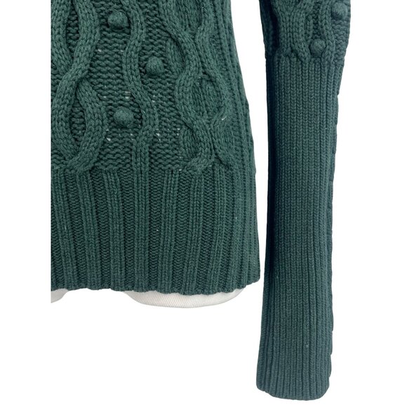 Vintage Victoria’s Secret Casual Preppy Textured Cable Knit Chunky Green Sweater - Picture 4 of 12